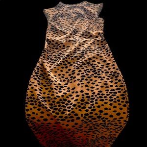 Leopard tight long dress